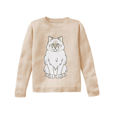 Cream cat sweater
