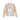 Cream knitted sweater with a long-haired white cat sitting on the chest