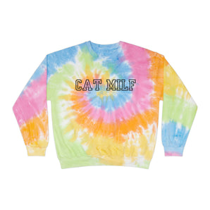 CAT MILF Unisex Tie-Dye Sweatshirt