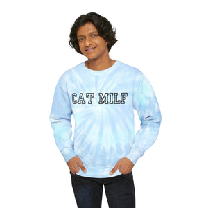 CAT MILF Unisex Tie-Dye Sweatshirt