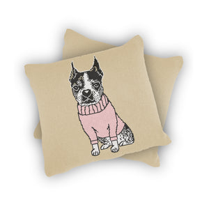 Dog Full Body - Custom Knitted Pillow