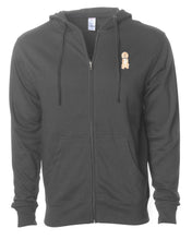 Load image into Gallery viewer, Dog Wearing Bowtie - Custom Embroidered Zip Up Hoodie