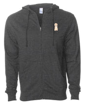 Load image into Gallery viewer, Dog Wearing Bowtie - Custom Embroidered Zip Up Hoodie