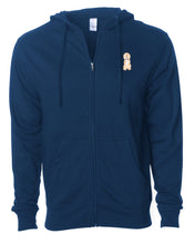 Load image into Gallery viewer, Dog Wearing Bowtie - Custom Embroidered Zip Up Hoodie