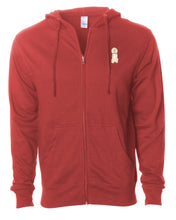 Load image into Gallery viewer, Dog Wearing Bowtie - Custom Embroidered Zip Up Hoodie