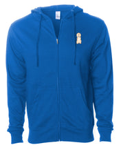 Load image into Gallery viewer, Dog Wearing Bowtie - Custom Embroidered Zip Up Hoodie