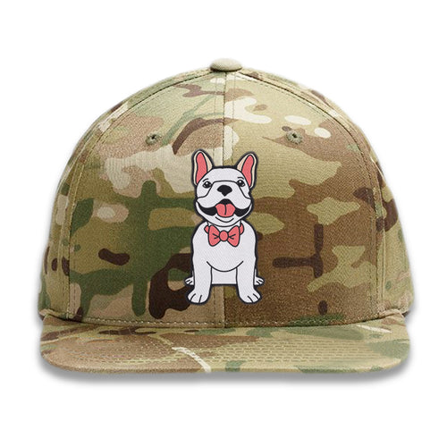 Dog wearing Bowtie - Custom Camo Hat