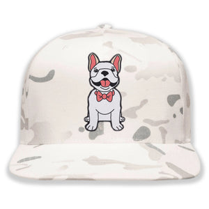 Dog wearing Bowtie - Custom Camo Hat