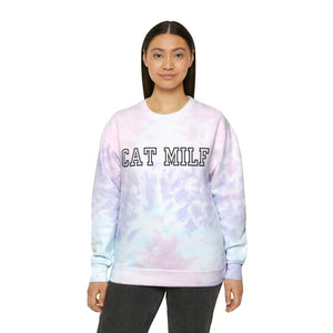 CAT MILF Unisex Tie-Dye Sweatshirt
