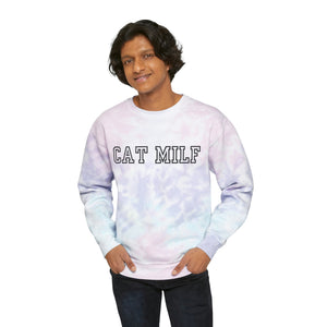 CAT MILF Unisex Tie-Dye Sweatshirt