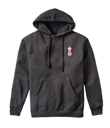 Dog With Sweater and Reindeer Ears - Custom Embroidered Hoodie