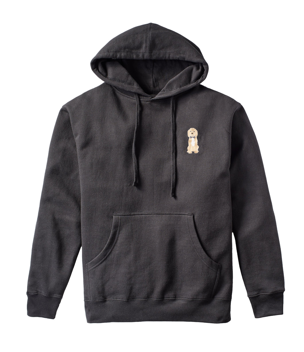 Dog With Bow Tie - Custom Embroidered Hoodie