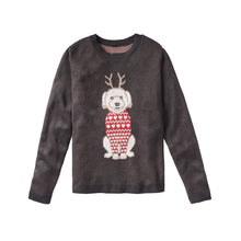 Load image into Gallery viewer, Dog With Sweater and Reindeer Ears - Custom Knitted Sweater