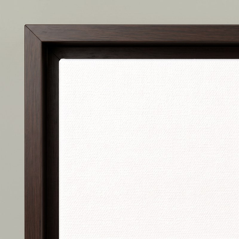 Espresso frame — corner detail